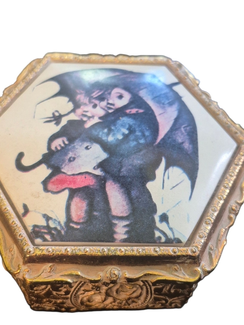 Vintage Hummel Style Music Box Whimsical